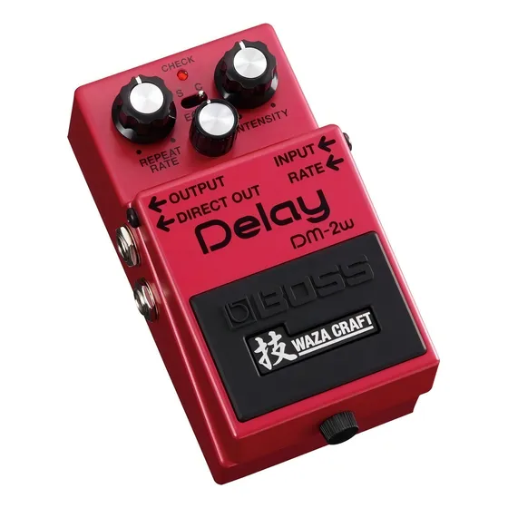 Pedal de efeito Boss Waza Craft Delay DM-2W vermelho