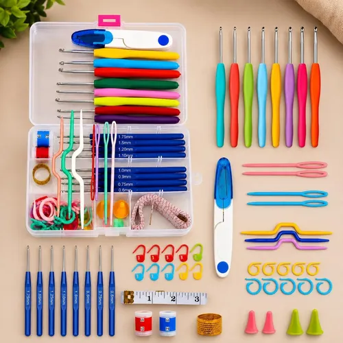 Crochet Tools For Kids 58x Crochet Knitting Needles Set Port