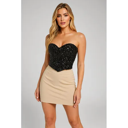 Blusa Corset Com Pedras Super Estilos Tendencia