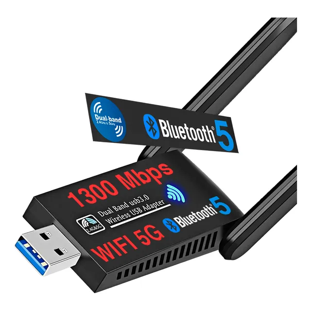 Adaptador Usb Wifi Doble Banda Antena Tarjeta Red 2.4g 5g