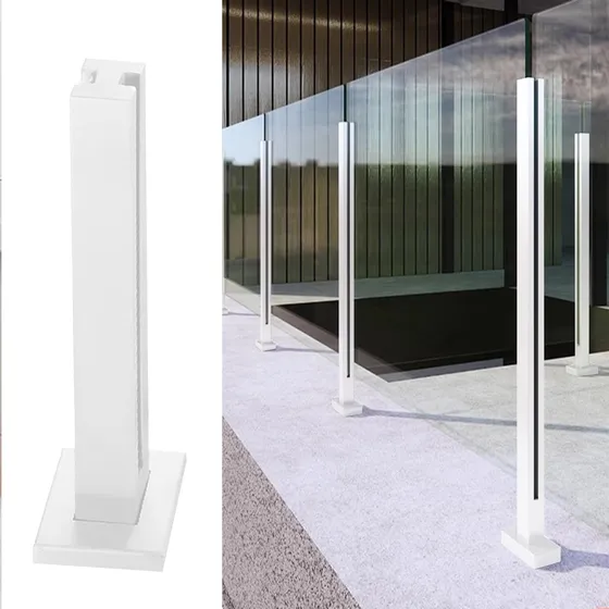 Poste Barandilla Vidrio Para Balcon Sistema Resistente Villa
