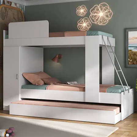 Treliche Para Colchão 190x80 Cm Multimóveis Branco Com Fumê