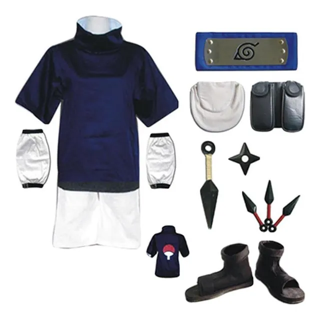 Naruto Uchiha Sasuke Traje De Cosplay Adultos Y Niños