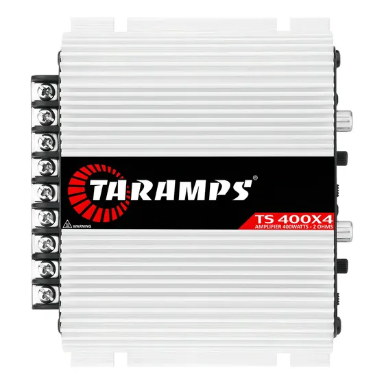 Modulo Taramps Ts400x4 400w 2 Ohms 4 Canais stereo som automotivo entrada fio e rca Ts 400x4 amplificador 400watts