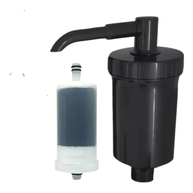 Copo P/torneira Filtro Preto Com Vela Refil Carvão Ativado
