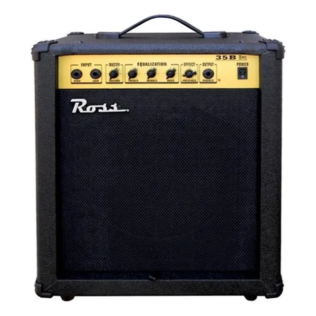 Amplificador Bajo 35w 2 Canales Ross B35 Color Negro