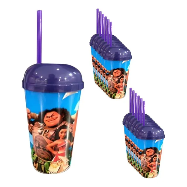 Vaso Pitillo Moana Sorpresa X6u Alta Calidad Cumpleaños