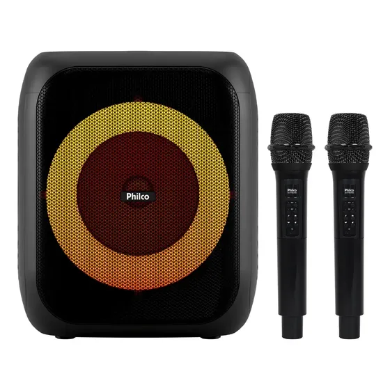 Caixa de Som Amplificada Philco Extreme Bluetooth 5.3 480W 2 Microfones TWS Flash Light Bateria Recarregável PCX4801