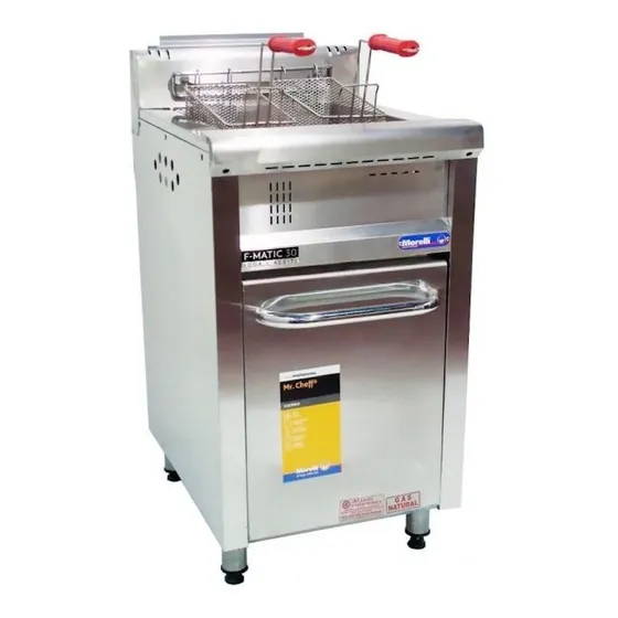 Freidora industrial a gas Morelli F-Matic 30 30L acero inoxidable