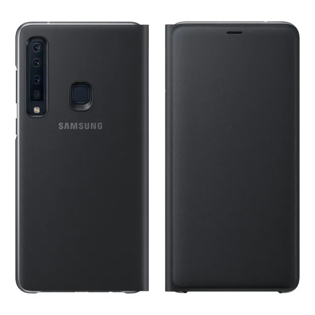 Case Flip Wallet Cover Galaxy A9 2018 Original Negro