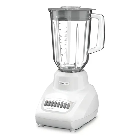 Licuadora Taurus Gaudí Blanca 7 Vel. Vaso Vidrio 1.5l Color Blanco
