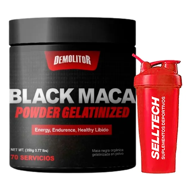 Maca Negra Demolitor Black Maca Powder 350gr + Shaker