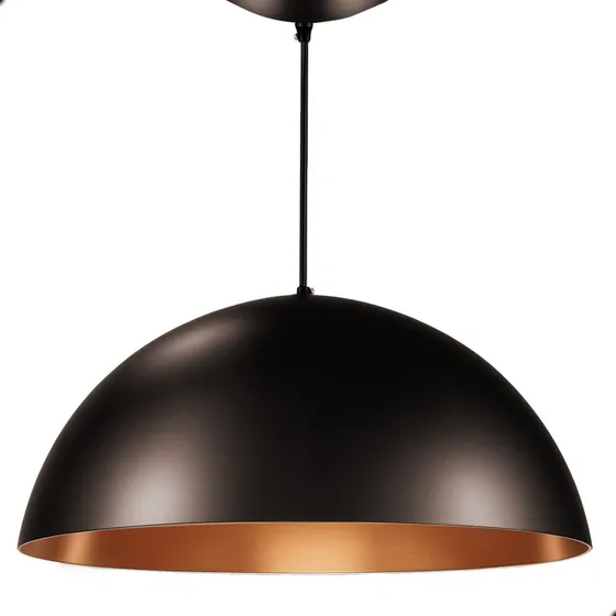 Pendente Luminária Meia Lua P 30cm X 17cm Marrom X Cobre Cor Marrom Textura x Cobre Solido 127/220V