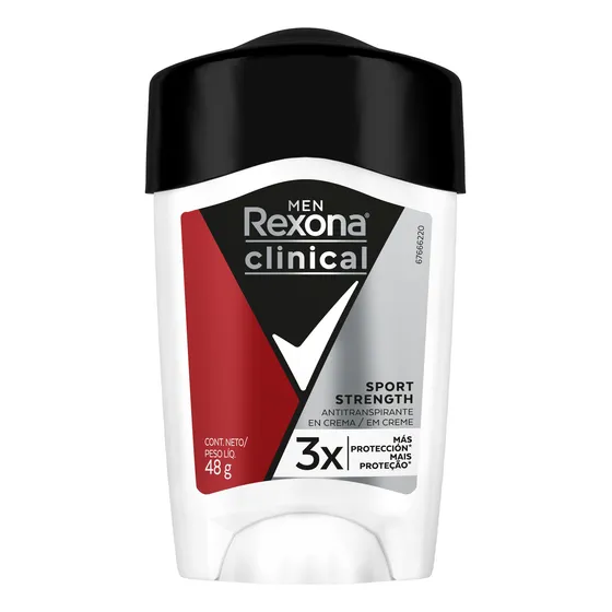 Desodorante Barra Sport Strength Men Clinical Rexona 48 Grs.
