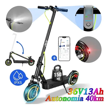 Patinete Elétrico 500w 36v13ah 30km/h C/bluetooth 150kg Jmjn Preto