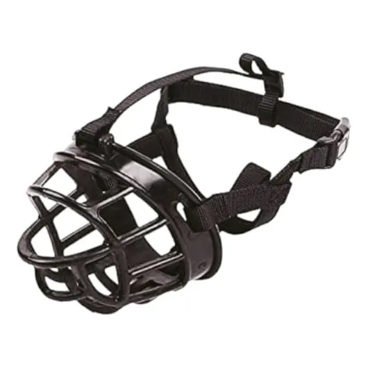 Bozal Canasta Para Perros Ajustable Silicona Permite Beber Color Negro Tamaño X Large - 355038