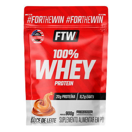 Whey Protein 100% Concentrado Refil 900g Sabor Doce de Leite - FTW Whey Protein 100% Concentrado Refil 900g Sabor Doce de Leite - FTW