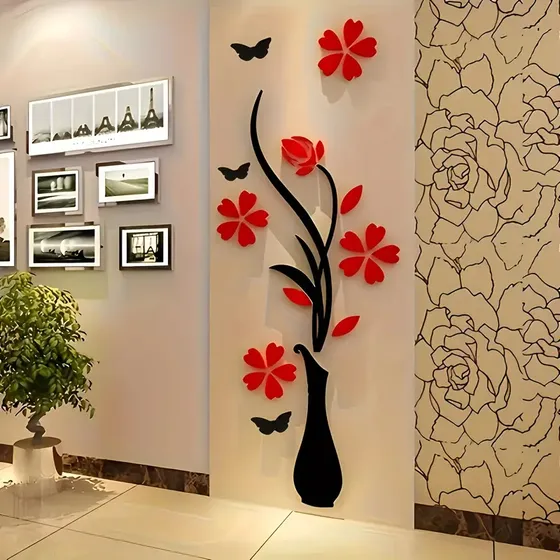 Cuadro Florero Pared Madera Fibrofacil Mdf