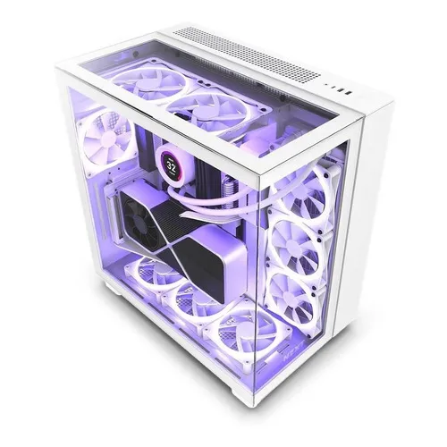 Gabinete Nzxt H9 Elite Atx Mid Tower 3x120 Mm Rgb Branco