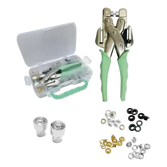 Kit Aplicador Alicate Ilhós Crop A Dile Profissional