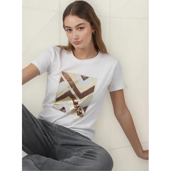 Remera Premium Cherry Foil C/ Lentejuelas Gu5091 Arizona