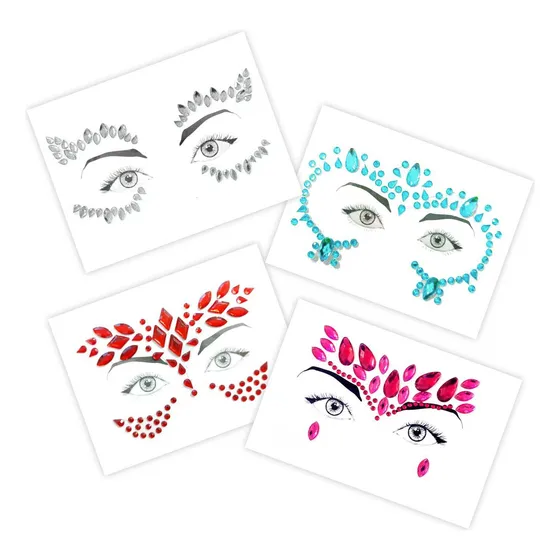 5 Strass Gemas Autoadhesivas De Colores Cara Cuerpo Make Up