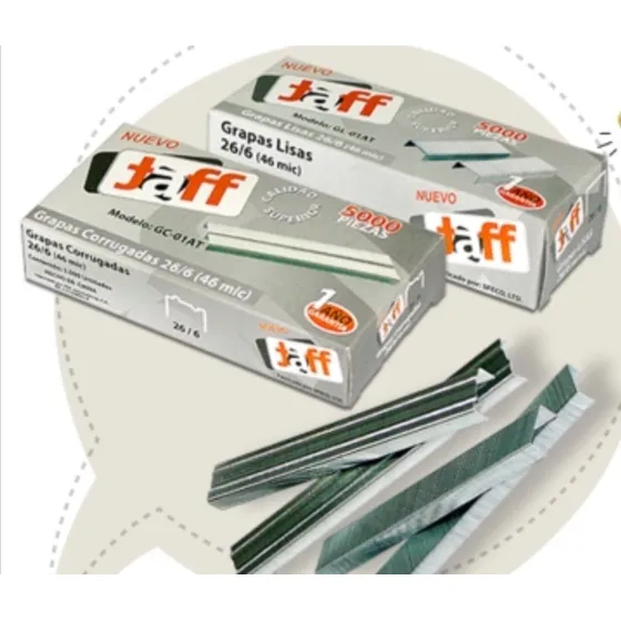 Cajas Grapas Lisas 26/6 Marca Taff Precio Publicado 3 Cajas 