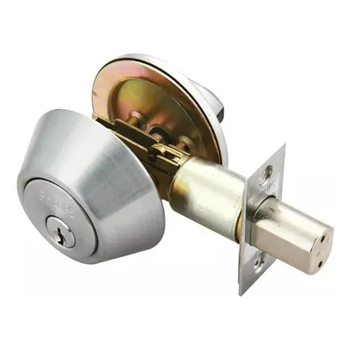 Chapa Cerrojo Seguridad Phillips Cromada Oslo Llave Mariposa