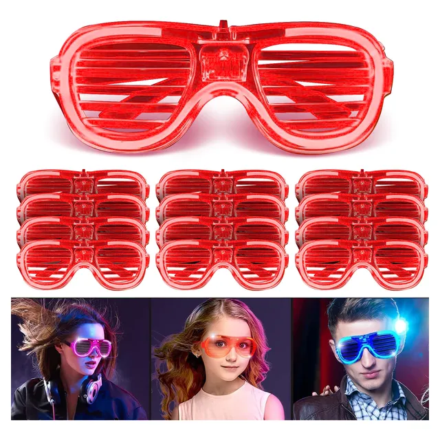 12 Lentes Luminosos Luz Led Retro Fiesta Batucada Boda
