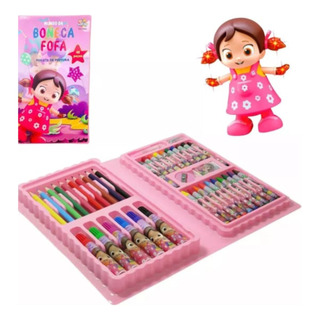 Maleta De Pintura Infantil Pra Colorir Com Desenhos 48 Peças Maleta De Pintura Infantil Pra Colorir Com Desenhos 48 Peças