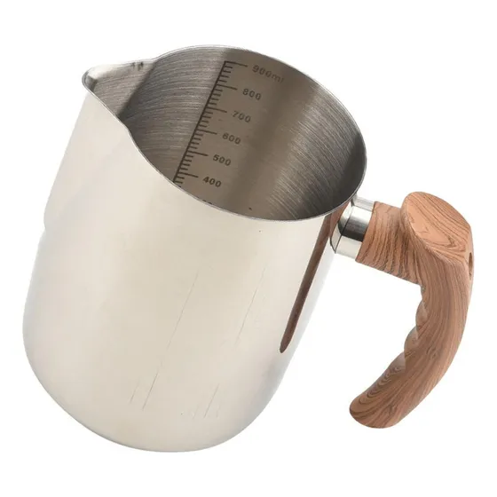 Taza Espumador De Leche Jarra Bar Utensilios De Café 1000ml