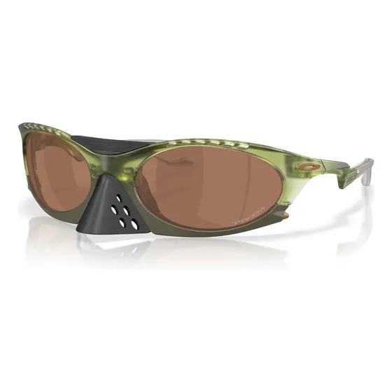 Gafas de sol Oakley Plantaris Podpah Fern Prizm, color verde, montura verde, varilla verde, lente marrón