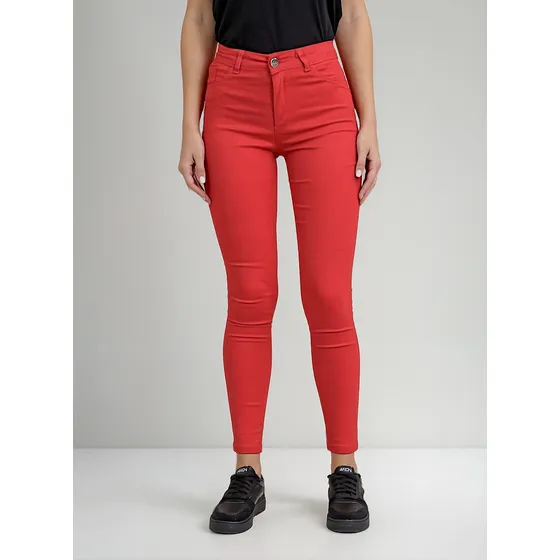 Pantalón Chupin Mujer Soluna Moda Bengalina Liso