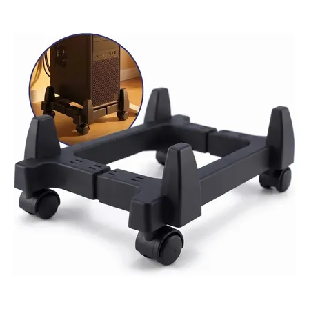 Carrinho para cpu Suporte Nobreak Gabinete com Rodinhas Preto Force Line