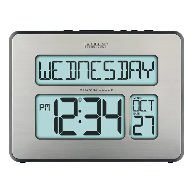 Crosse Technology Reloj Calendario Completo Atomico Luz Para