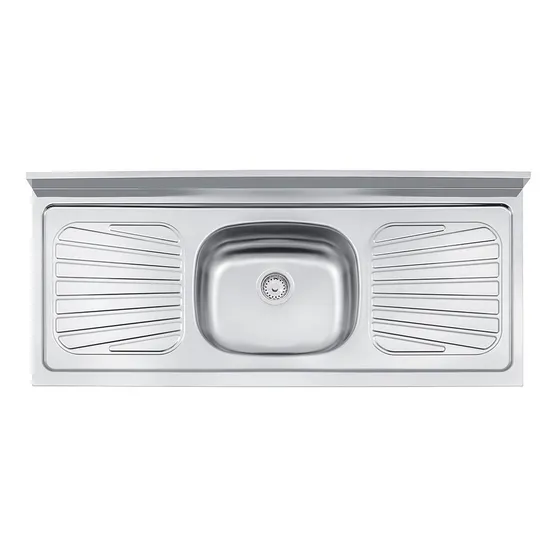  Mesada Con Pileta Central Simple Tramontina 120x52x12