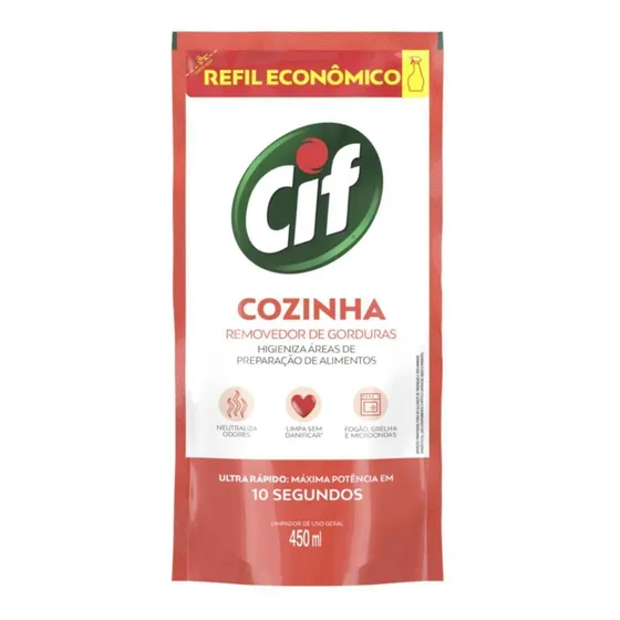 Limpador Desengordurante Cif Cozinha Ultra Refil 450ml
