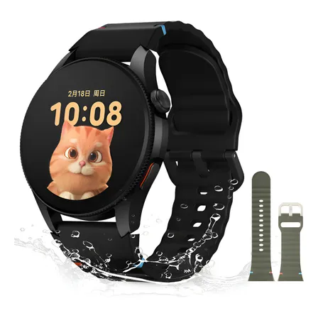 Smartwatch Aurafit G12, Gps, Resistência À Água 3atm, Preto Mesh Preto Laranja-escuro Preto Verde Exército