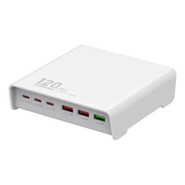 Estacion De Carga 120w 3 Usb A + 3 Usb Tipo C Cargador