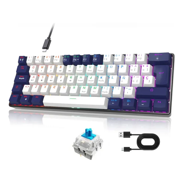 Teclado Mecánico Tablet Teclado Juegos Wired Teclado Rgb Led