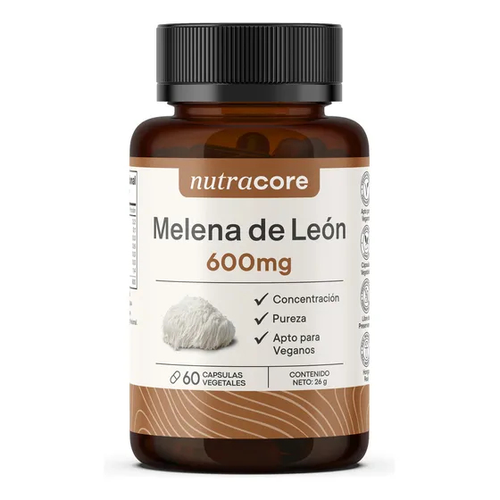 Melena De León 600mg - 60 Cápsulas Vegetales | Nutracore