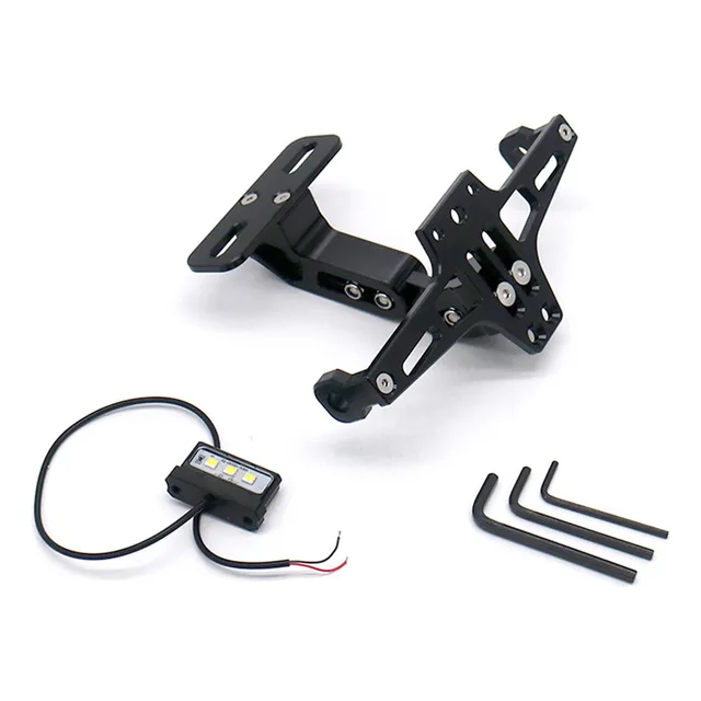 Porta Placa Para Moto Con Luz Led