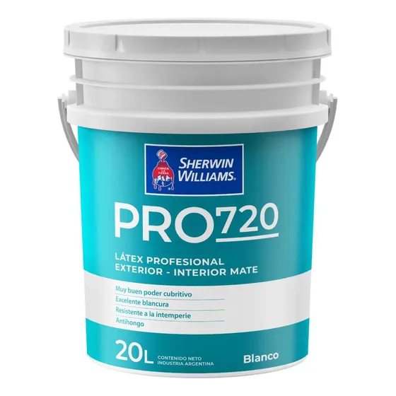 Sherwin Williams Pro 720 Exterior/Interior látex 20 L 1 unidad