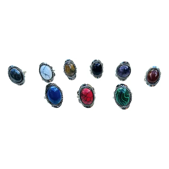 Anillo Piedra Y Alpaca