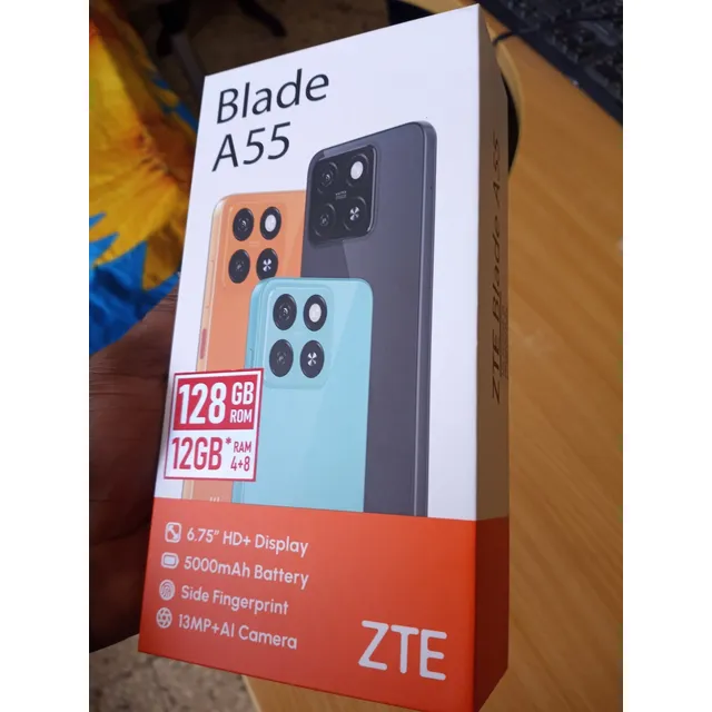 Zte Blade A55 128gb , 12gb De Ram Azul Nuevo Caja