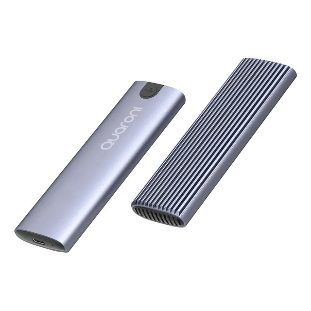 Carcasa Enclosure Quaroni Compatible M.2 Nvme 2280 Usb C 3.1 Color Gris