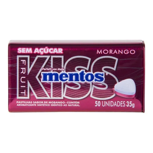 Pastillas Mentos Kiss Sabor Fresa 35g