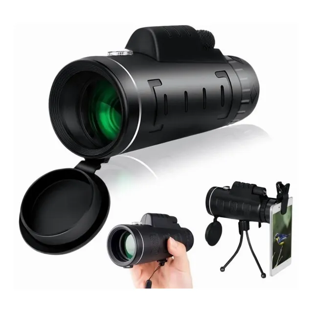 Telescopio Monocular Hd Visión Nocturna 40 X 60 Con Soporte