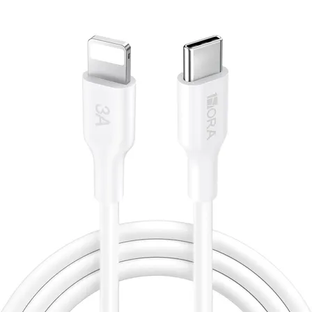 Cable De Carga Rápida 1hora Usb-c A Ip De 1.5 M Para iPhone Y iPad Blanco