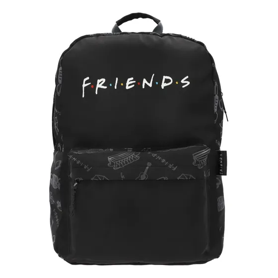 Mochila Friends Con Portalaptop Edicion Limitada Color Negro Diseño De La Tela Lisa